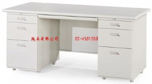 1-1雙邊辦公桌(左三屜右三屜)W160x70x74cm